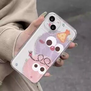 Cute Cartoon iPhone Case with Purple and Pink Design